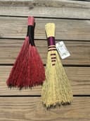 Hawk Tail Broom and Dyed Fan Whisk Broom with Brooms and Blessings