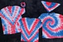 Memorial Day USA Tie Dye Tees with Matching Bandana or Scrunchie