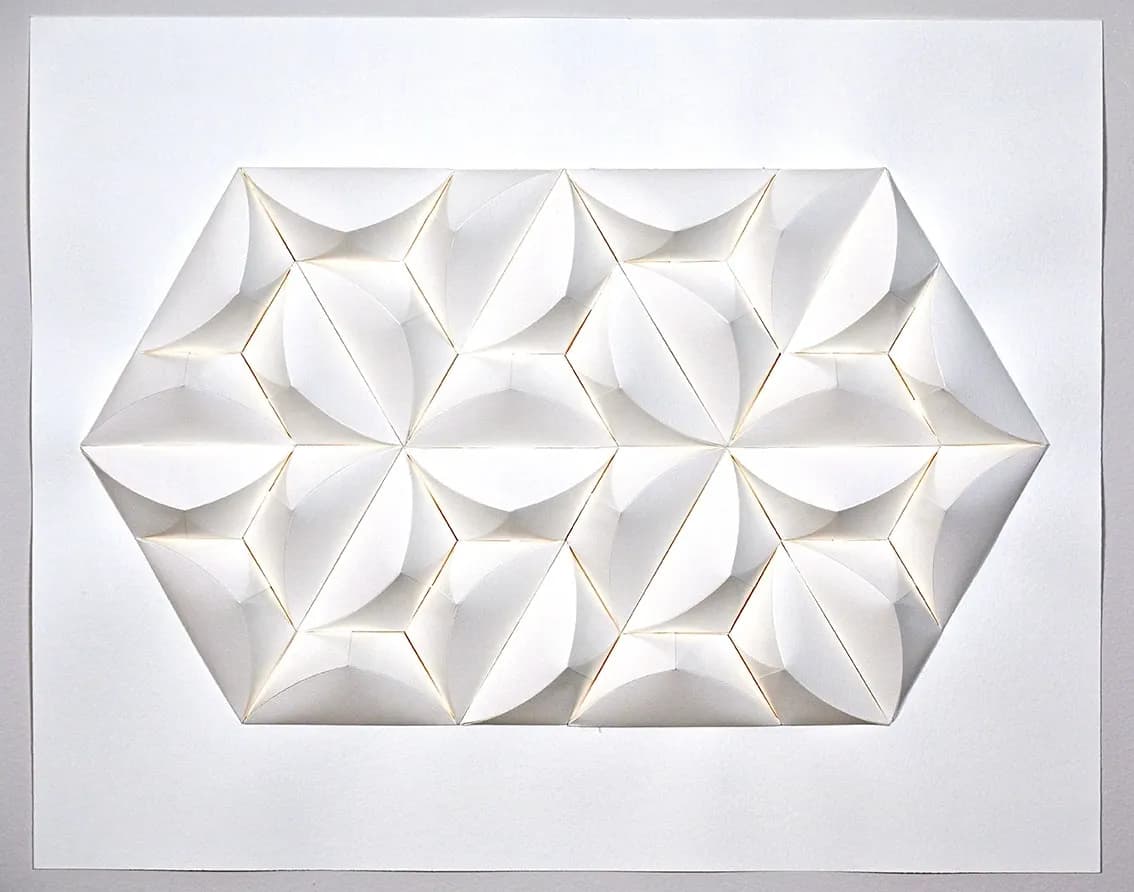 White Irregular Hex, H2-30 by Tatiana Nelson