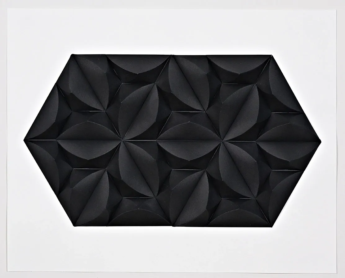 Black Irregular Hex, H2-30 by Tatiana Nelson